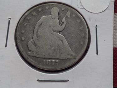 1877 Seated Liberty 50c. Tough Type Coin