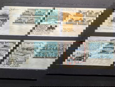 (4) Rare Four Block First Day Cachets. All Mint.