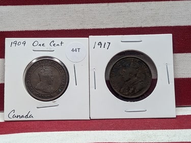 1909 & 1917 Canada One Cents