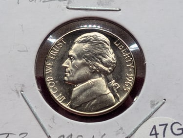 1965 SMS Jefferson Nickel, PROOF CAMEO