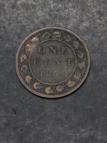 1859, 2nd Year, Canada Large Cent, 166 Years Old