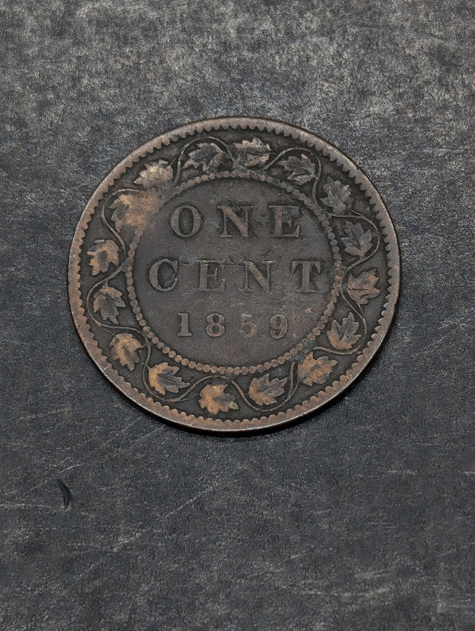 1859, 2nd Year, Canada Large Cent, 166  Years Old (1 of 2)