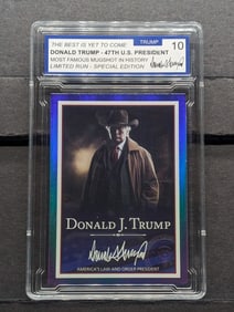 Donald Trump 47th President Limited Run Special Edition Collector Card. Graded 10 Gem Mint