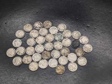 40 Mixed Date Buffalo Nickels.