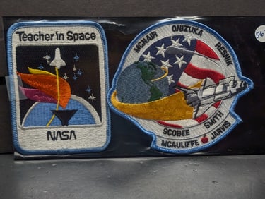 Two NASA Challenger Patches
