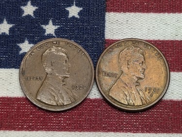 1921 and 1921 S Lincoln Penny, Brown