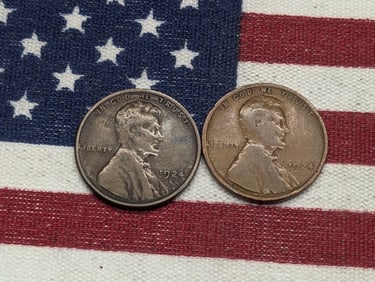 1924 and 1924 S Lincoln Penny, Brown