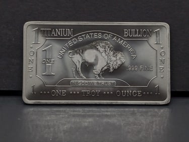1 Ounce-.999 Pure Titanium-Buffalo Style, BU