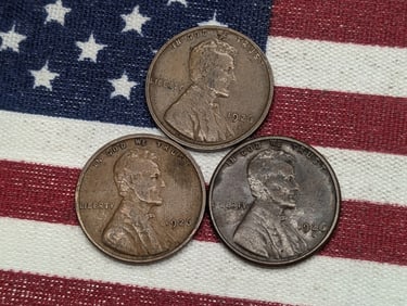 1926, 1926 D and 1926 S Lincoln Penny,