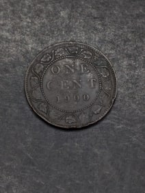 1900, Turn of the Century, Canada Large Cent, 125 Years Old