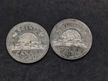 2-125 Years, Canada 5c, UNC