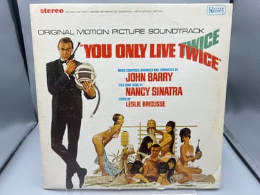 1967 James Bond 007 You Only Live Twice Original Motion Picture Soundtrack Vinyl Album - UAS 5155