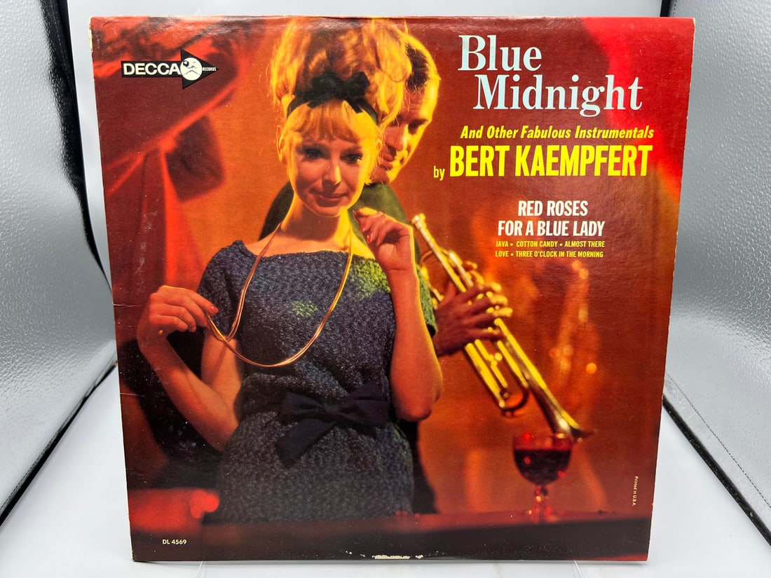 1965 Bert Kaempfert And His Orchestra Blue Midnight Vinyl Album - DL 4569: 1965 Bert Kaempfert And His Orchestra Blue Midnight Vinyl Album - DL 4569 - Records have not been tested by the auction house for play quality. All items are sold as is.