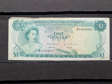1968 Bahamas One Dollar Bank Note