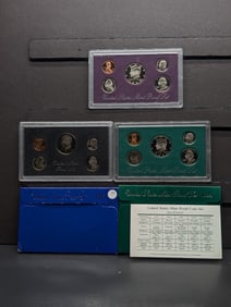 1983-S 1992-S 1994-S United States Proof Sets With Original Gov't Packaging.  15 Coins.