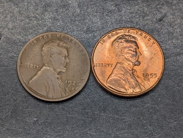 1926-D & 1955-S Lincoln Wheat Cents