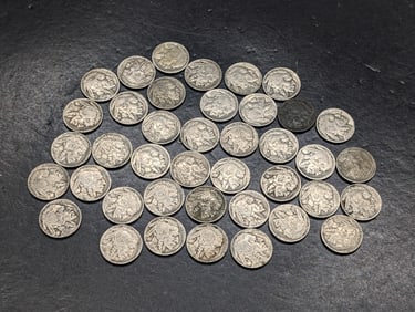 40 Mixed Date Buffalo Nickels.