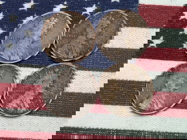(4) 1915-D Lincoln Wheat Cents