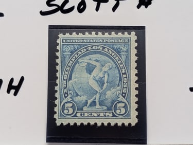 Scott # 719 L. A. Olympics 5 Cent Stamp, Mint, Original Gum, Never Hinged