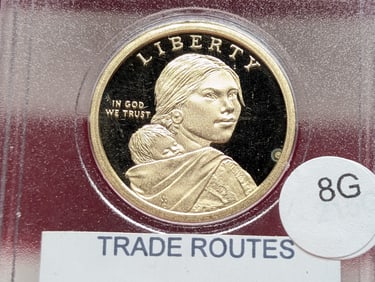 2012-S Proof Sacagawea Golden Dollar. "Trade Routes"