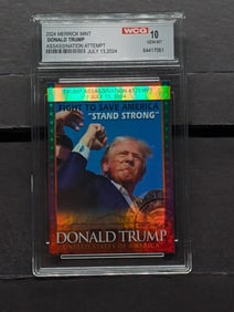2024 Maverick Mint Donald Trump Card "Assasination Attempt" Graded GEM 10 Mint