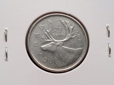 1963 Canada Quarter, .800 Silver