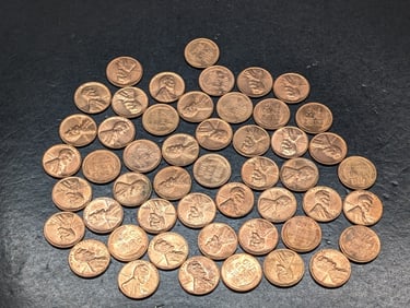 (50) 1950's Mixed Lincoln Cents, All REC.