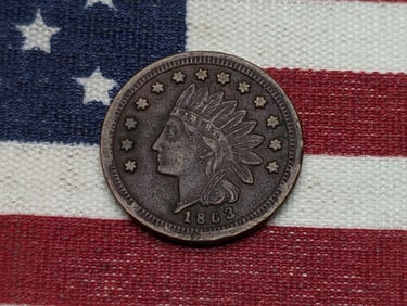 1863 Merchant Civil War Token.  OBV: Portrait of Indian Chief.  REV:  "C. G. Bruce, Authorized War