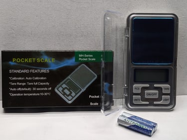 Pocket Scale. NEW. 0.01g-200g LED Display. Perfect for Coins or Jewelry