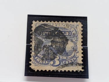 Scott # 114 Locomotive 3 Cent Stamp, Used