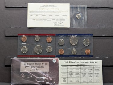 1996 P&D US Mint Set with 1996-W Rare Roosevelt Dime
