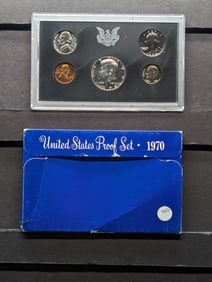 1970 S US Mint Proof Set. OGP. Contains 40% Silver Kennedy 50c.