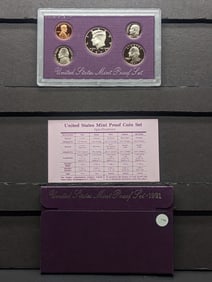1991 -S U.S. Mint Proof Set In OGP w/COA