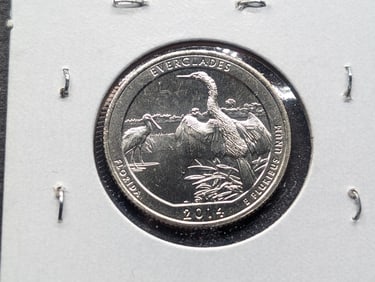 2014-S "Proof" Everglades Clad NP Quarter, Only 784K minted