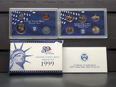 1999 -S U.S. Mint Proof Set In OGP With COA