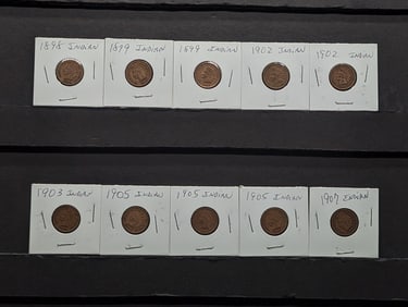 (10) Mixed Date Indian Head Cents