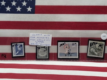 (4) Assorted High Value U.S. Stamps, All Mint, Original Gum, Never Hinged