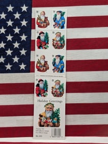 2001 20 Stamp Set "Santa Series" Booklet, All Mint, Original Gum, Never Hinged