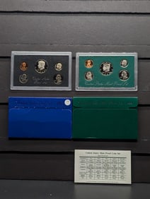1983-S & 1994-S United States 5-Coin Proof Sets.  10 Coins.