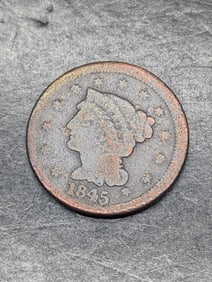 1845 Braided Hair Large Cent