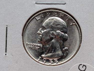 1955-D GEM BU Washington Quarter. 90% Silver