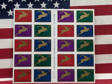 1998 20 Stamp Set "Deer" Booklet, All Mint, Original Gum, Never Hinged