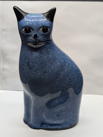Porcelain Cat Figurine Approx. 8 1/2" Tall