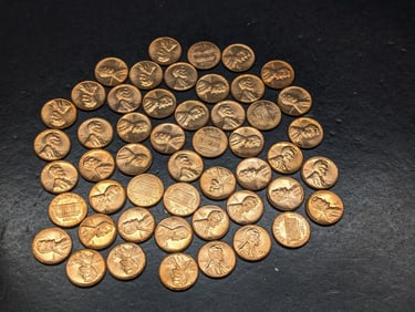 (50) 1963-D Lincoln Memorial Cents, BU.