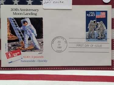 1989 Rare 2 Pound Priority Stamped First Day Cachet