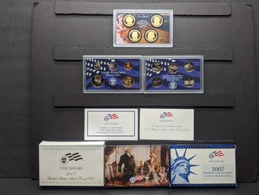 2007 -S U.S. Mint Proof Set In OGP With COA With Presidential Dollars All 14 Coins