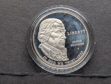 1993-S James Madison Commemorative 90% "Silver" Dollar