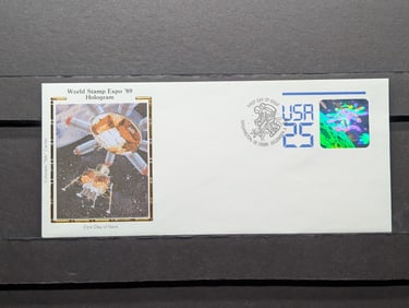 1989 First U.S.P.S. Hologram Stamp First Day Cachet
