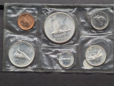 1967 Canada Centennial Mint Set with 4 Silver Coins, No Envelope.