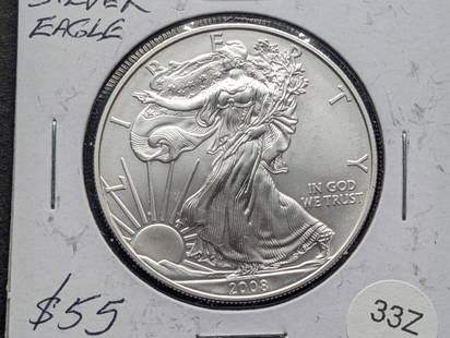 2008-W American Silver Eagle Dollar: 2008-W American Silver Eagle Dollar